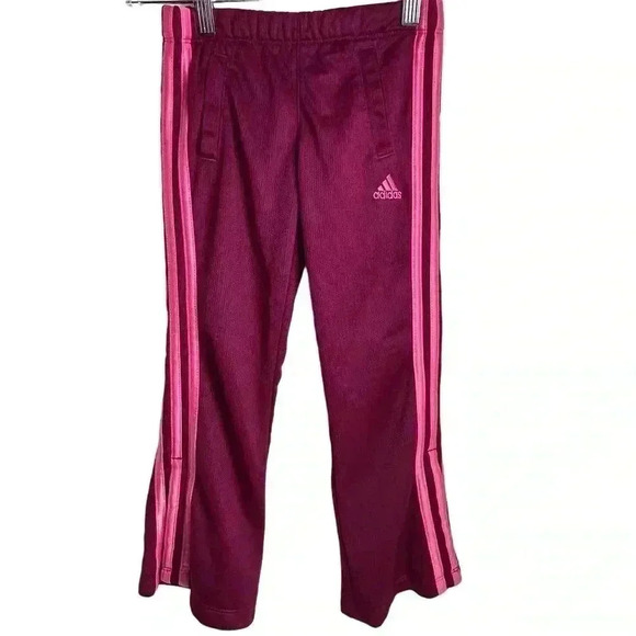 Adidas Girls Pink Purple Track Suit Size 5 Zip Hoodie & Jogger Pants Set - Picture 6 of 16
